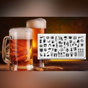 $5 OCTOBERFEST NAIL STAMPING PLATE. NEW. STAINLESS STEEL. $5 IF BUNDLED.